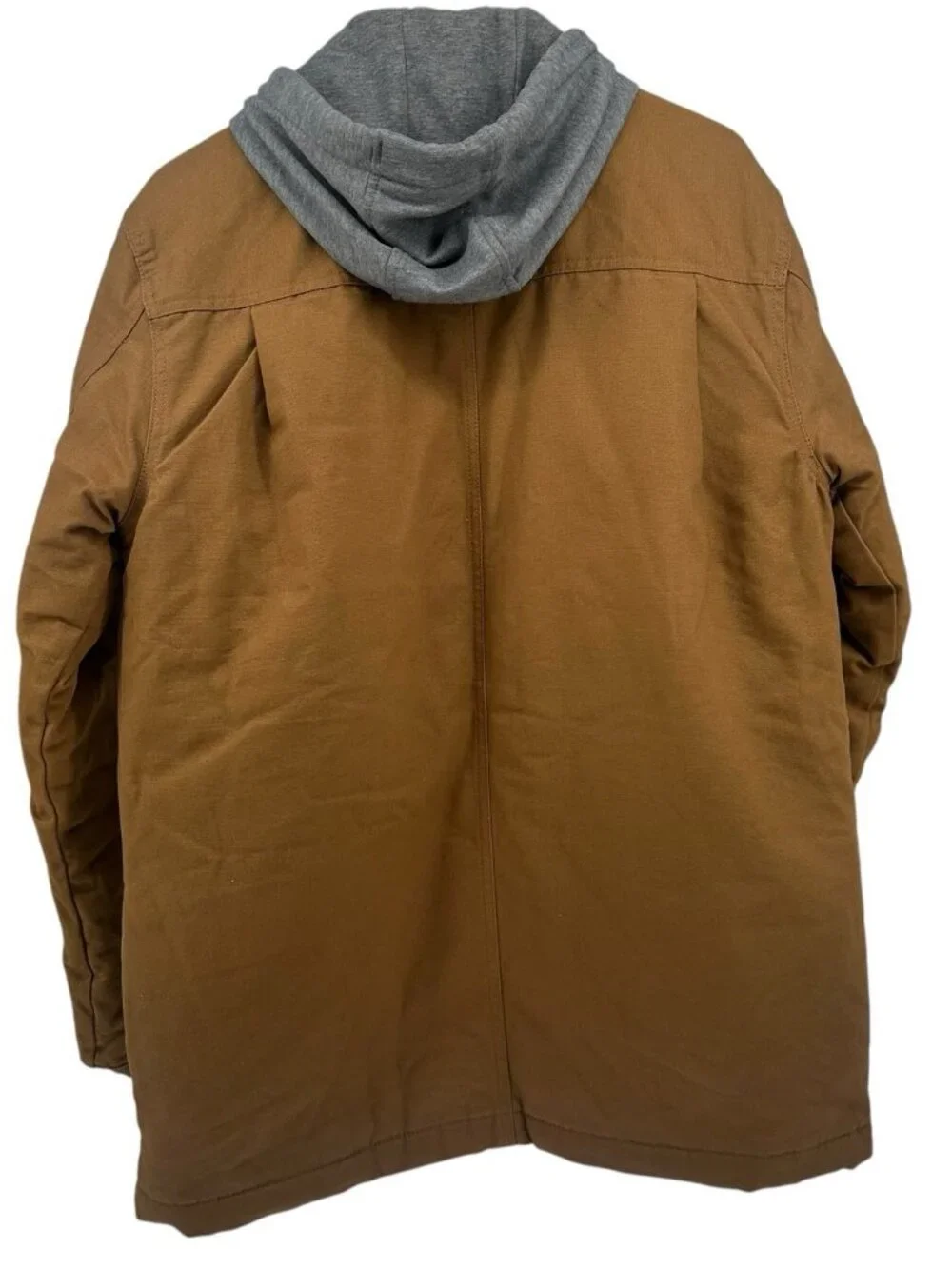 Dickies Jacket Mens M Brown Duck Canvas Hooded Coat Workwear Full Zip Adult